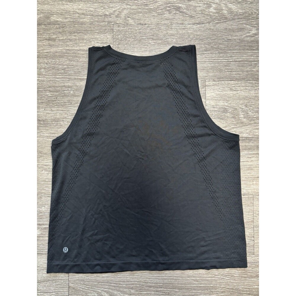 Black Lululemon Rumble Women's Swiftly Tech Tank Top Mesh Panels Size 10